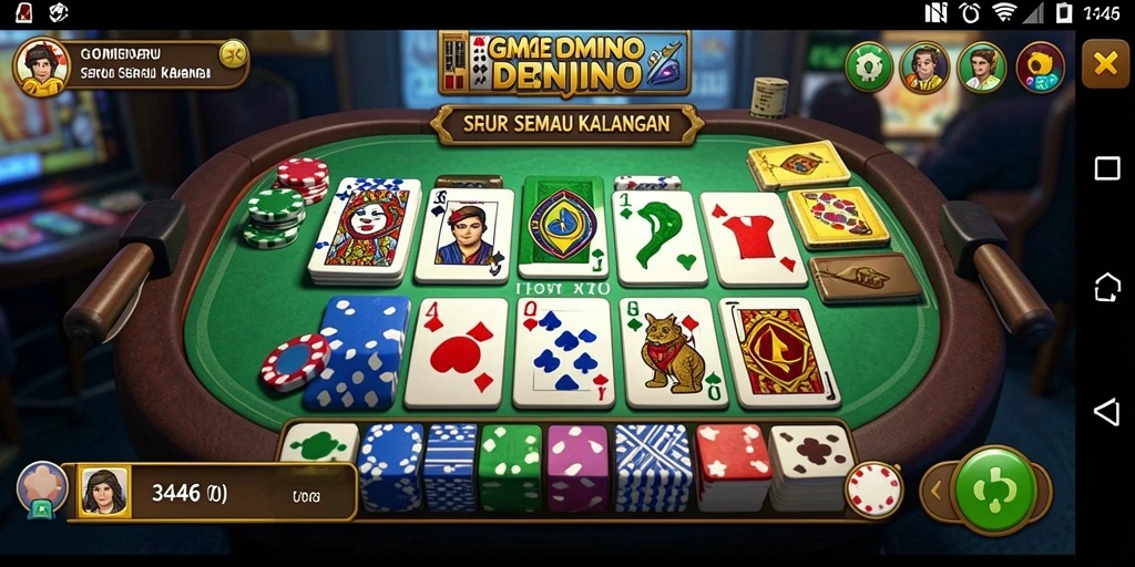 Tampilan gameplay menarik dari game Domino 3446.