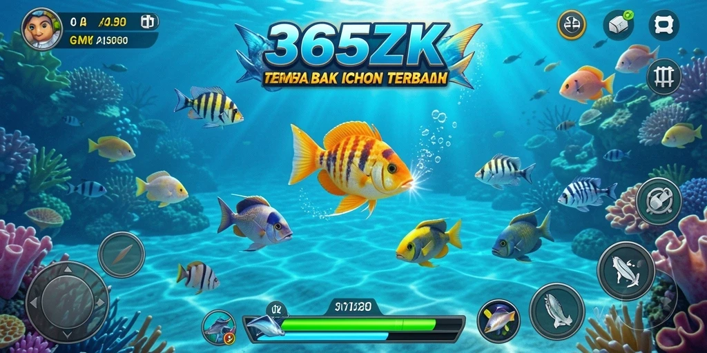 Tampilan seru gameplay Tembak Ikan di 365ZK.