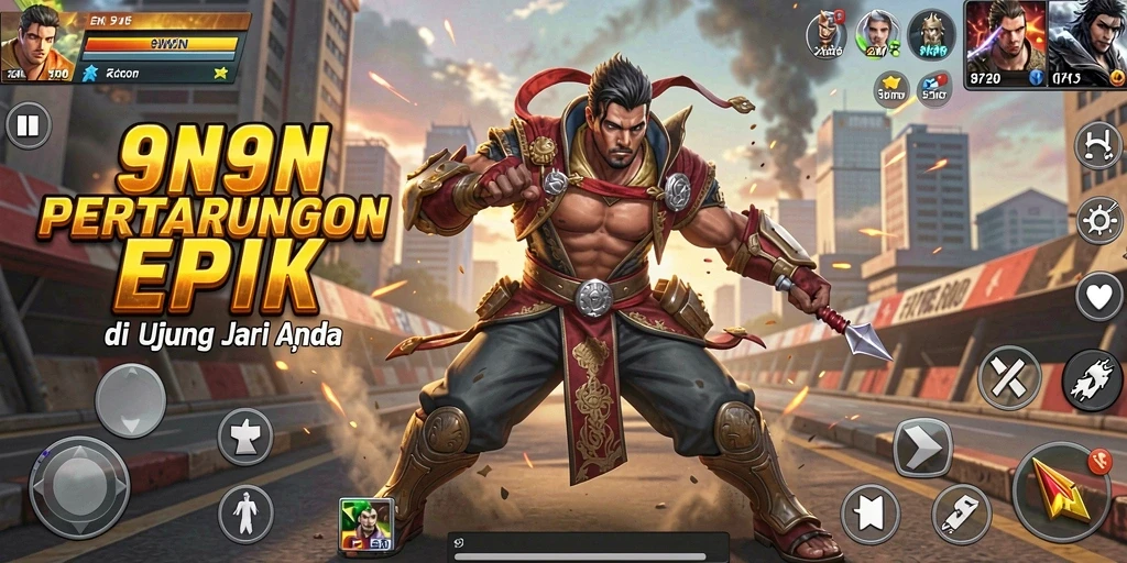 Screenshot gameplay <strong>9N9N</strong> menampilkan aksi pertarungan seru.