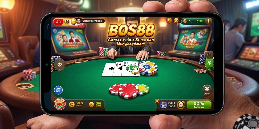 Screenshot gameplay BOS88 menampilkan pengalaman Poker yang mendebarkan.