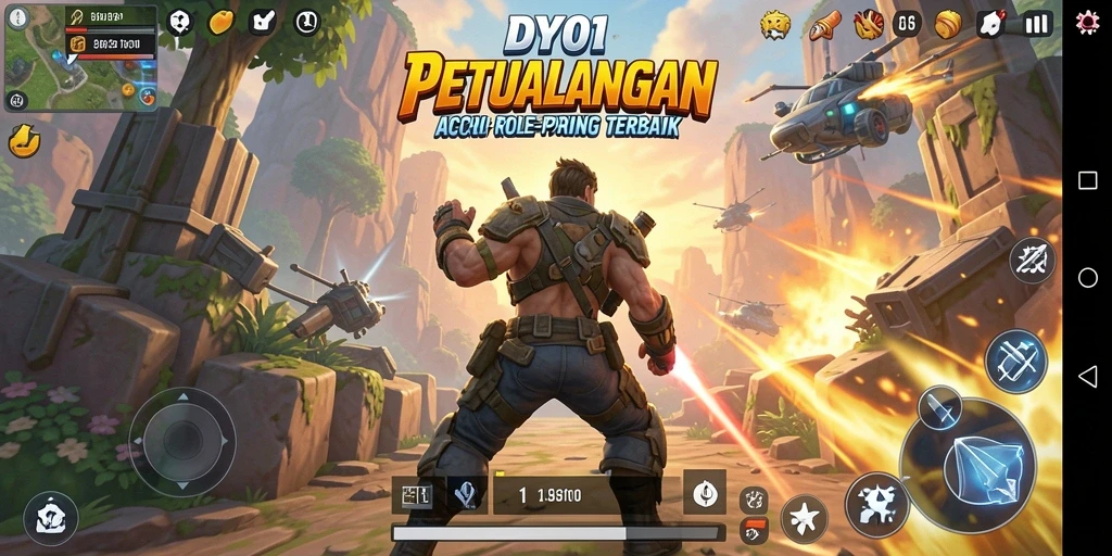 Gameplay seru DY01 dengan pertarungan aksi yang mendebarkan.