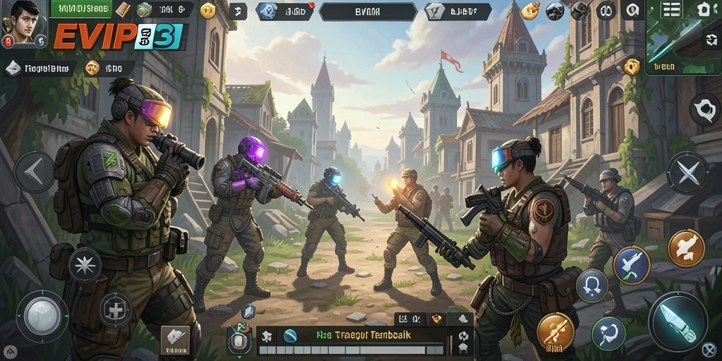 Tampilan gameplay yang mendebarkan di EVIP3 dengan strategi SLG.