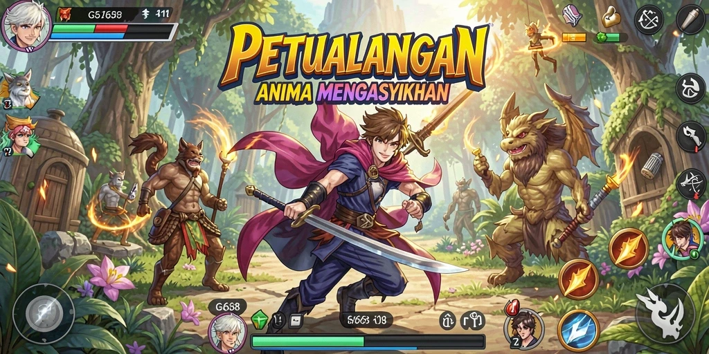 Screenshot utama G668 dengan fokus pada aksi gameplay anime yang menarik.