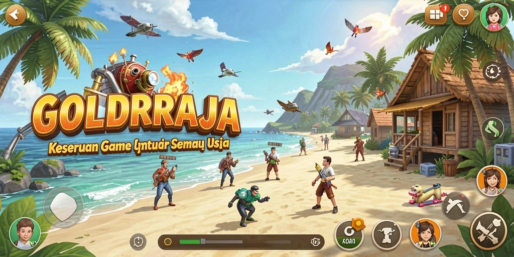 Tampilan menarik gameplay GOLDRAJA yang seru dan penuh warna.
