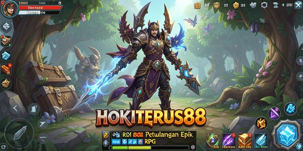 Screenshot HOKITERUS88 menampilkan momen pertempuran epik yang seru.