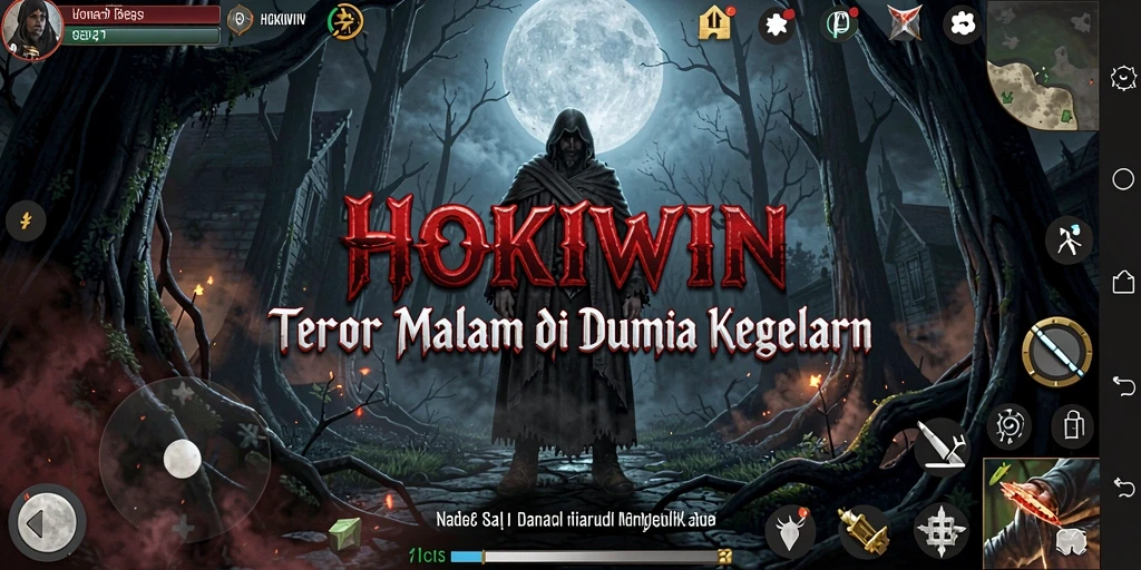 Tangkapan layar menampilkan momen menegangkan dalam gameplay HOKIWIN.