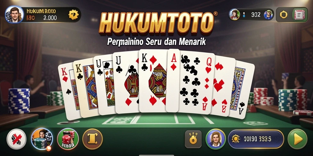 Gameplay HUKUMTOTO yang menarik dan kompetitif dalam permainan domino.