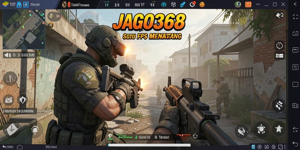 Screenshot JAGO368 menampilkan aksi tembak-menembak yang mendebarkan.