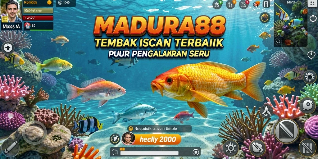 Screenshot gameplay MADURA88 menampilkan aksi seru menembak ikan.