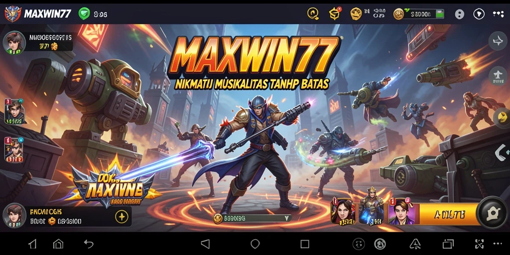 Screenshot gameplay MAXWIN77 dengan grafik musik yang menarik.
