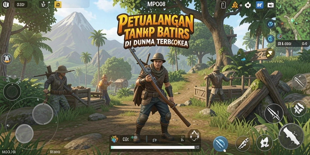 Screenshot MPO08 menunjukkan pemain menjelajahi dunia terbuka yang menakjubkan.