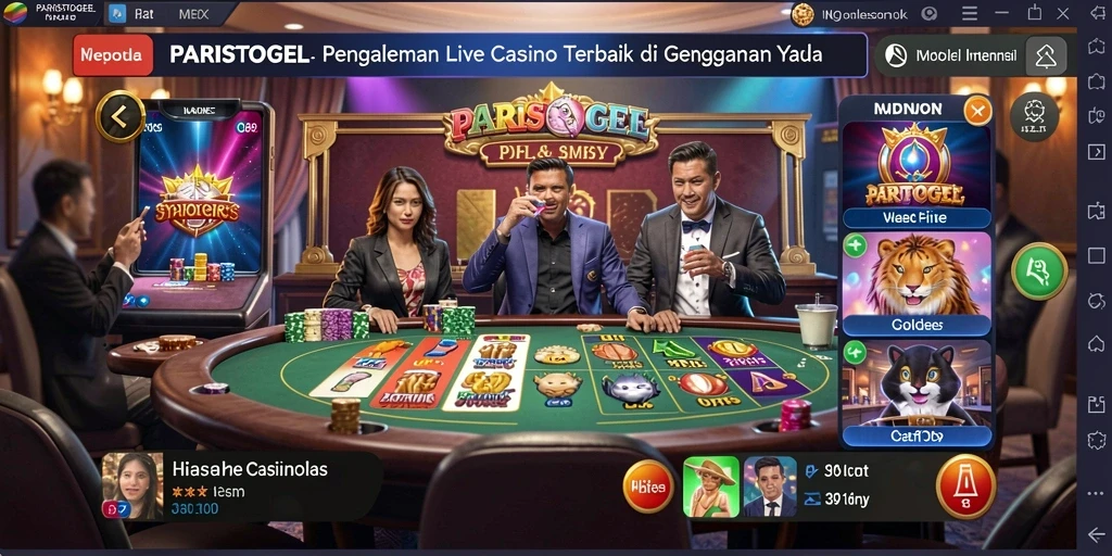 Gameplay menegangkan dengan dealer langsung di PARISTOGEL.