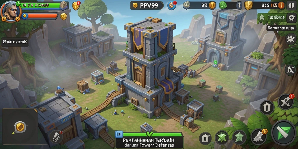 Tangkapan layar PPV99 menampilkan aksi seru dalam Tower Defense.