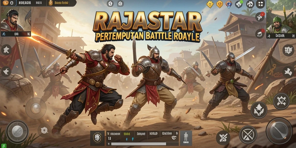 Tampilan seru gameplay RAJASTAR dalam pertempuran Battle Royale.