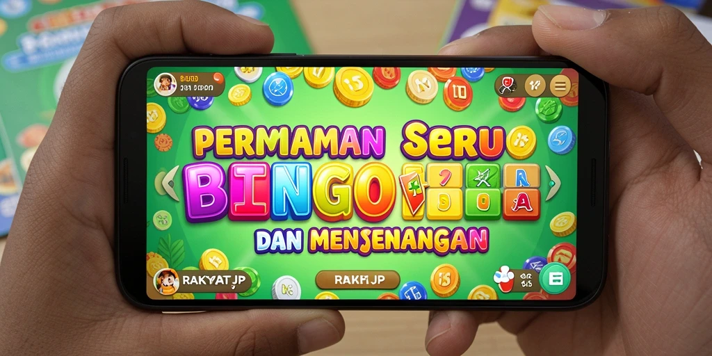 Tampilan gameplay Bingo RAKYATJP yang seru dan interaktif