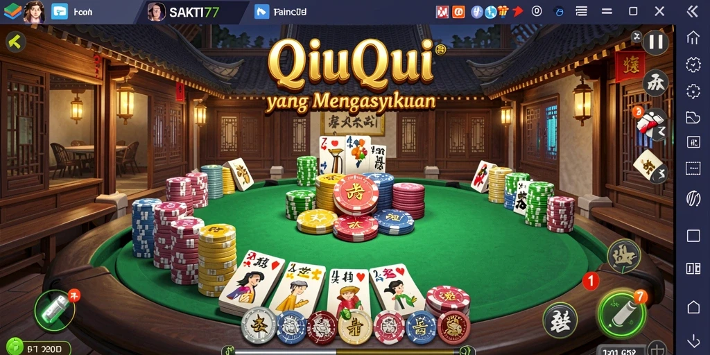 Gameplay seru SAKTI77 dengan kartu QiuQiu yang menantang.