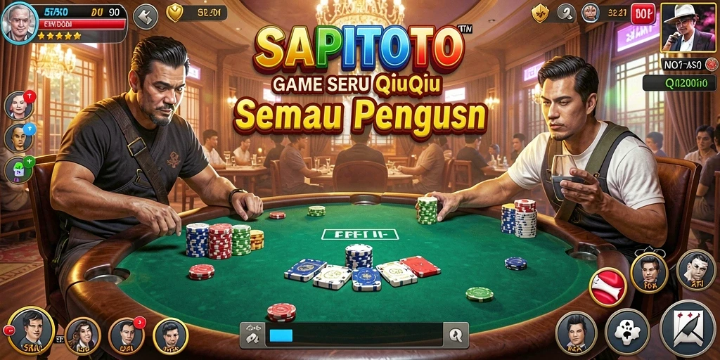 Screenshot gameplay QiuQiu SAPITOTO yang menarik dan kompetitif.
