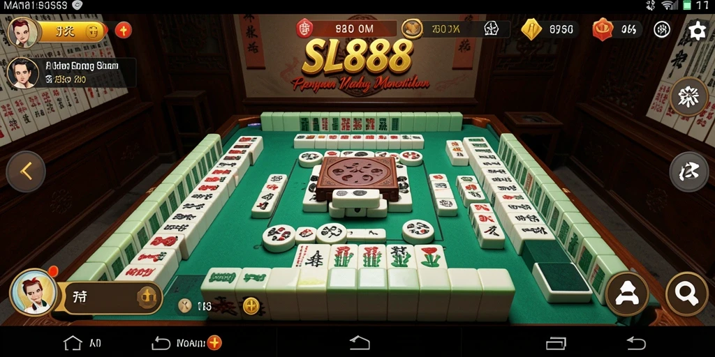 Screenshot dari gameplay <strong>SL888</strong> menunjukkan keseruan bermain Mahjong.
