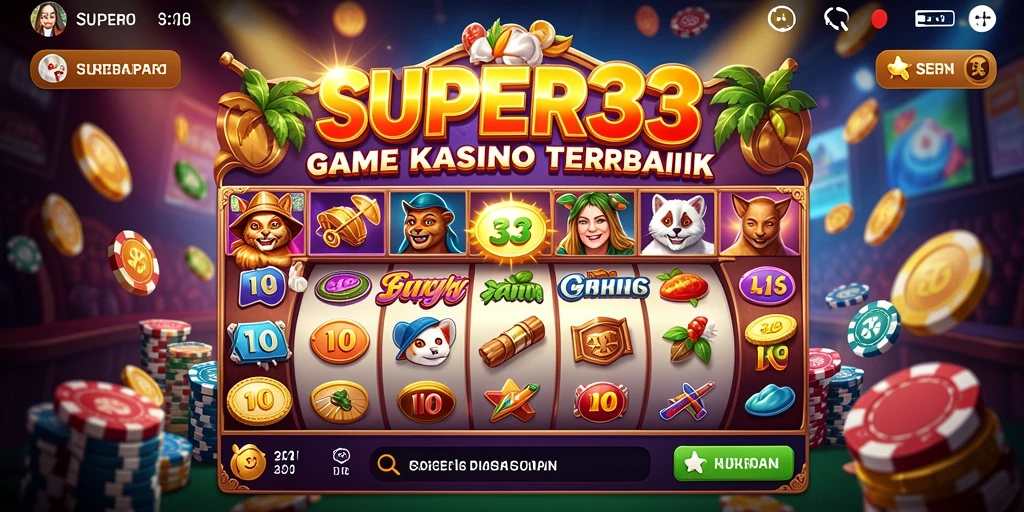 Tampilan gameplay di SUPER33 yang mendebarkan dan penuh warna.