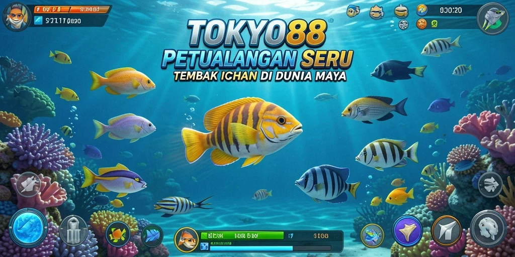 Screenshot gameplay Tembak Ikan yang seru dan penuh warna.