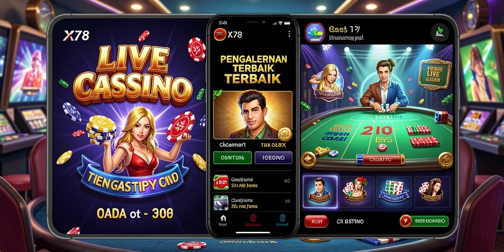 Tampilan gameplay X78 yang penuh aksi di Live Casino.